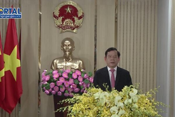 Chủ tịch UBND tỉnh Đặng Văn Minh đọc Thư chúc mừng năm mới Xuân Giáp Thìn - Năm 2024